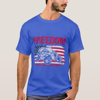 American Flag SXS UTV Off Road Racing Outdoor  T-Shirt