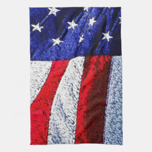 American Flag Tea Towel