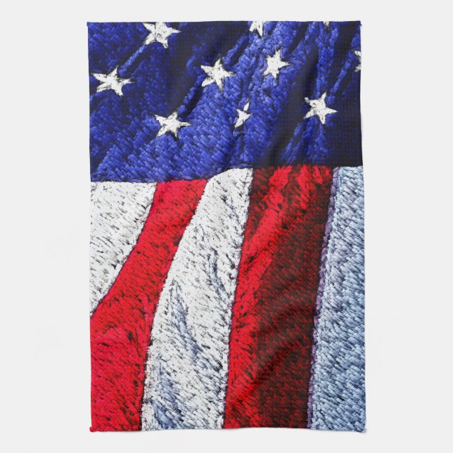 American Flag Tea Towel (Vertical)
