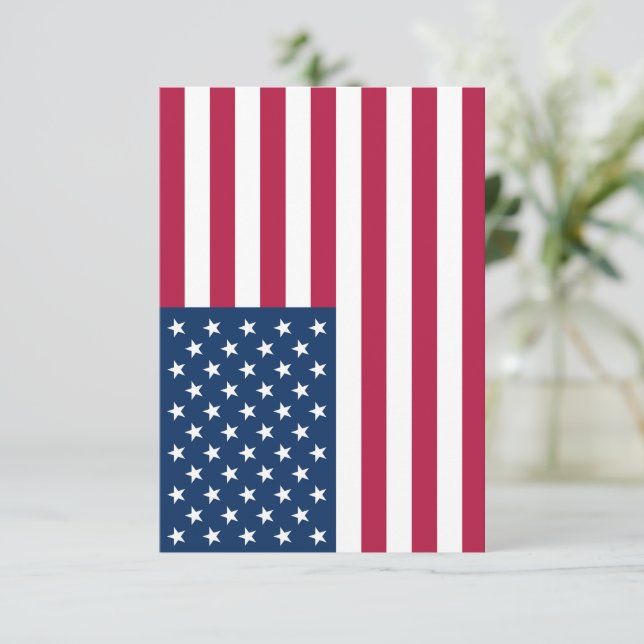 American flag thank you card (Standing Front)