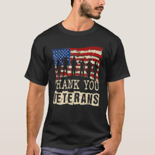 American Flag Thank You Veterans Proud Veteran 1 T-Shirt