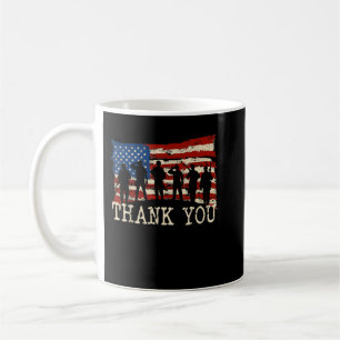 American Flag Thank you Veterans Proud Veteran T-S Coffee Mug
