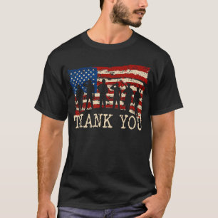 American Flag Thank You Veterans Proud Veteran T-Shirt