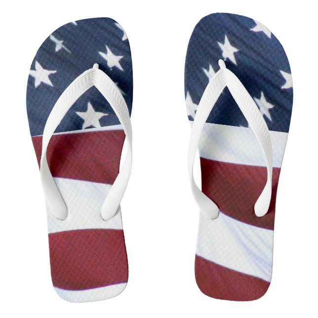 American flag thongs (Footbed)