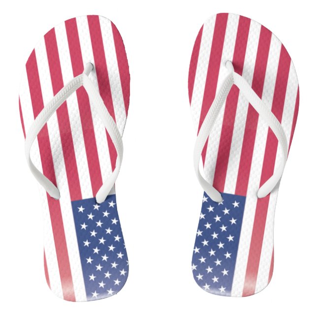 American Flag Thongs (Footbed)