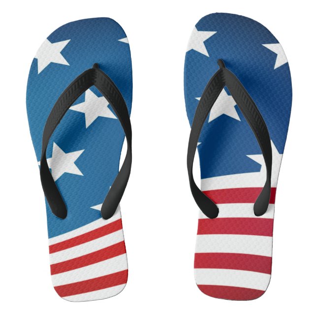 American Flag Thongs (Footbed)