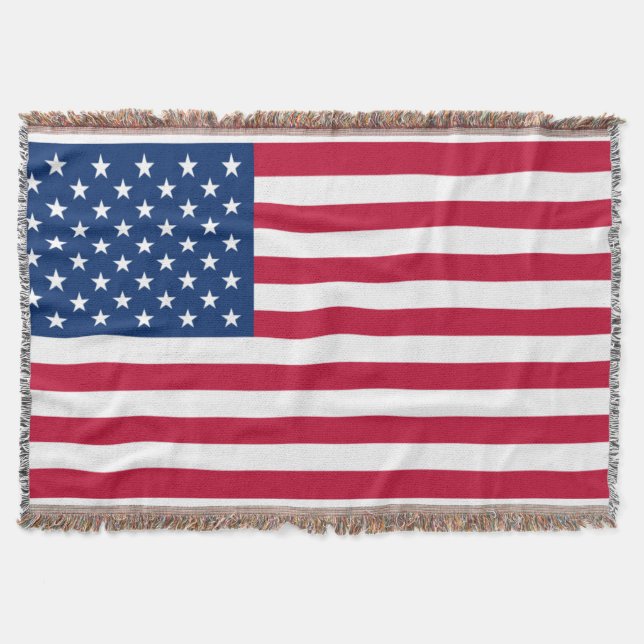 American Flag throw blanket. (Front)