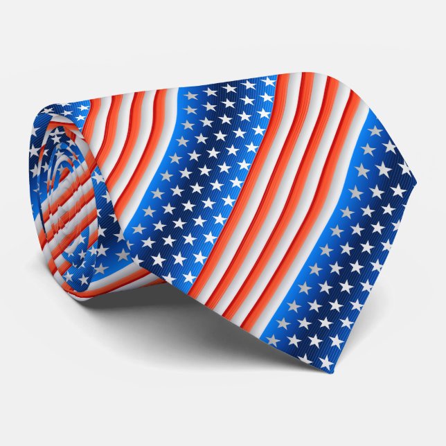 American Flag Tie (Rolled)
