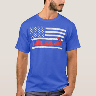American Flag  Train Conductor T-Shirt