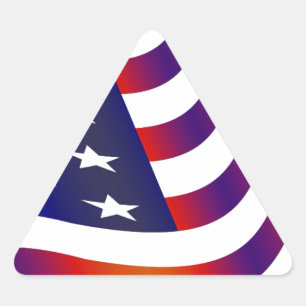 American Flag Triangle Sticker