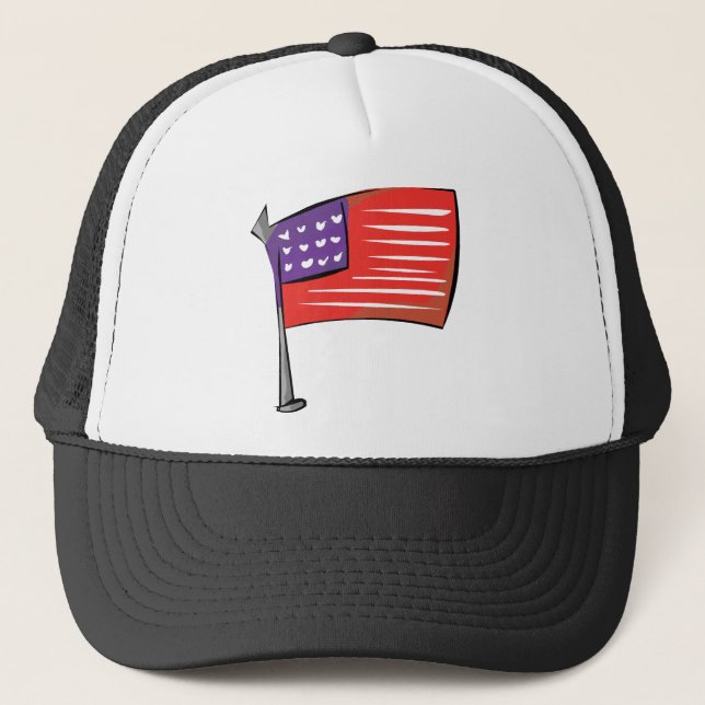 American Flag Trucker Hat (Front)