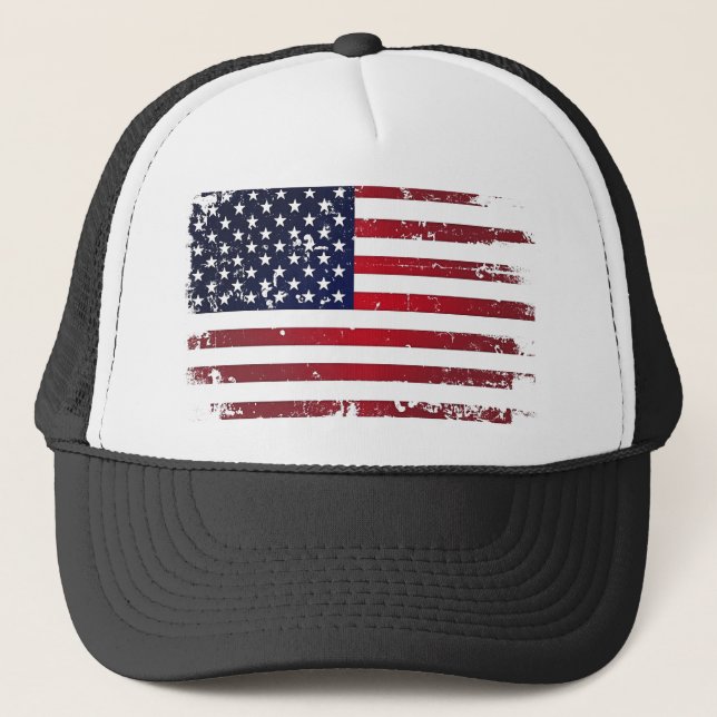American Flag Trucker Hat (Front)
