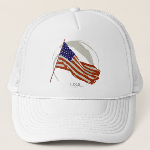american flag trucker hat