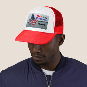AMERICAN FLAG TRUCKER HAT