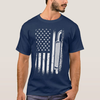 American Flag Trucker Truck Driver T-Shirt