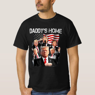 American Flag Trump 2024 Daddy's Home T-Shirt