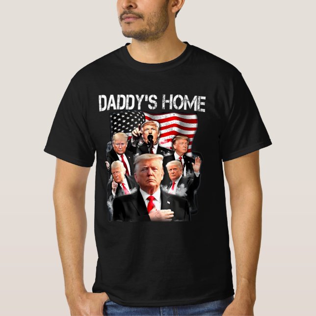 American Flag Trump 2024 Daddy's Home T-Shirt (Front)