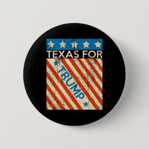 American Flag Trump 2024 Reelection Texas Trump  6 Cm Round Badge