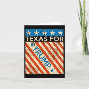 American Flag Trump 2024 Reelection Texas Trump Card