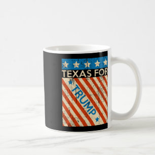 American Flag Trump 2024 Reelection Texas Trump  Coffee Mug