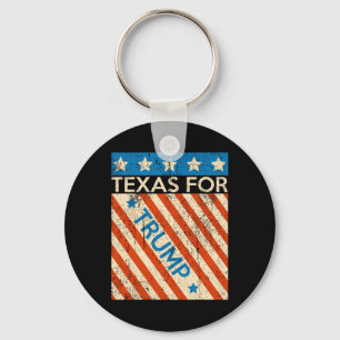 American Flag Trump 2024 Reelection Texas Trump  Key Ring