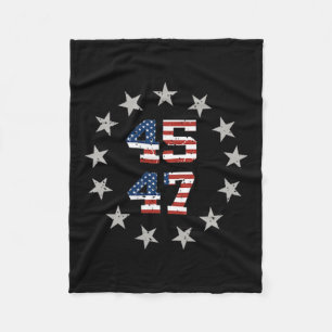 American Flag Trump Daddys Home Take America Back Fleece Blanket