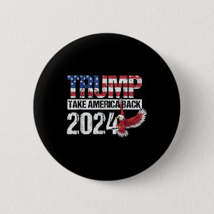 American Flag Trump For President Election Trump 6 Cm Round Badge