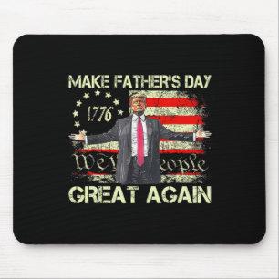 American Flag Trump Make Father's Day Great Again Mouse Pad