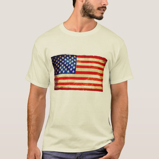 American flag tshirt mens (Front)
