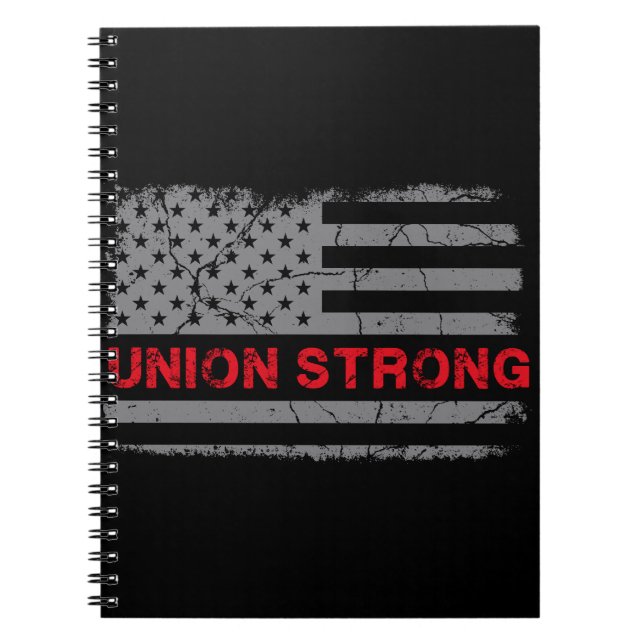 American Flag Union Strong Notebook (Front)