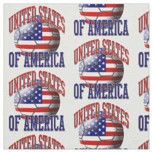American Flag United States Soccer Ball Pattern Fabric