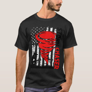 American Flag United States Tornado Storm Chaser O T-Shirt