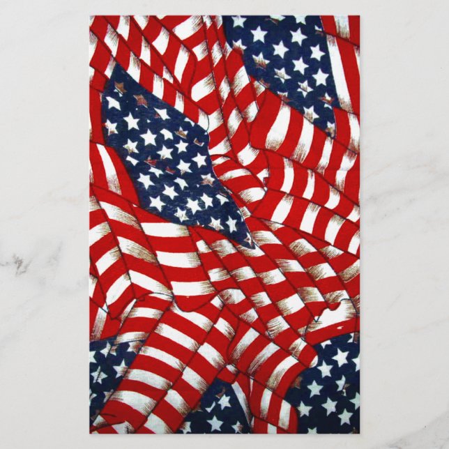 American Flag-Unity & Love_ Stationery (Front)
