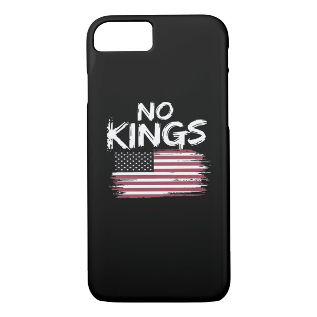 American Flag Upside Down Distress No Kings Long F Case-Mate iPhone Case (Back)