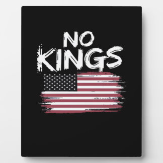 American Flag Upside Down Distress No Kings Long F Plaque
