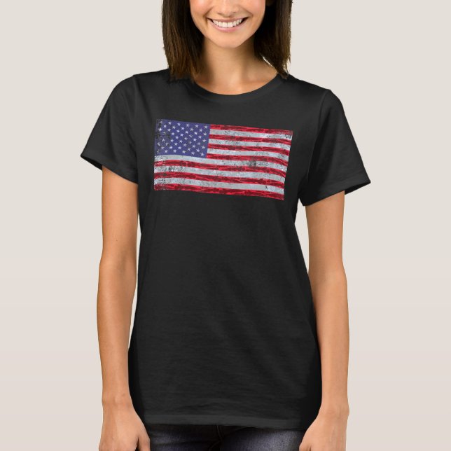 American Flag Us Fisherman Alligator Gar Fishing T-Shirt (Front)