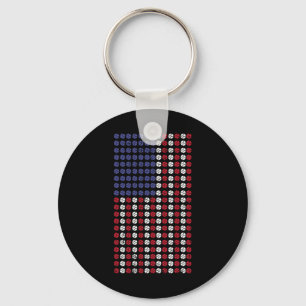 American Flag Us Patriot Softll Cool Sports Lover Key Ring