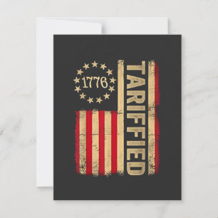 American Flag USA 1776 American Tarrifs Card