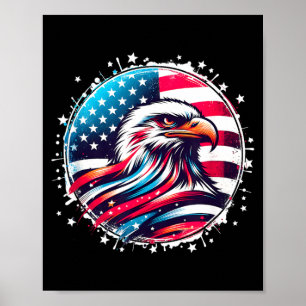 American Flag USA 4th of July Independence Day Poster