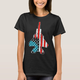 American Flag Usa Aeroplane Jet Fighter 4th Of Jul T-Shirt