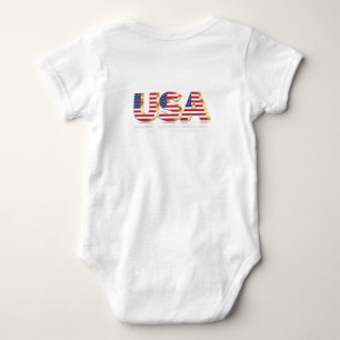 American Flag USA Baby Bodysuit or T-Shirt