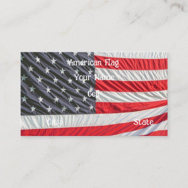 American flag USA Business Card (Front)