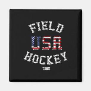 American Flag Usa Field Hockey Player Gift T-shirt Magnet