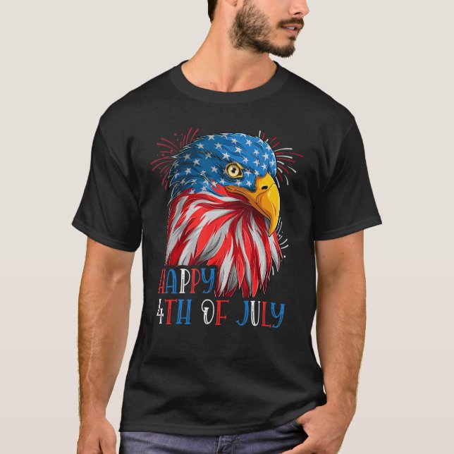 American Flag Usa Flag Us Patriotic Usa Eagle 4th  T-Shirt (Front)