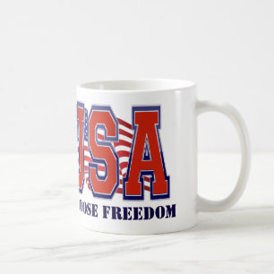 American Flag USA Freedom Patriotic Coffee Mug