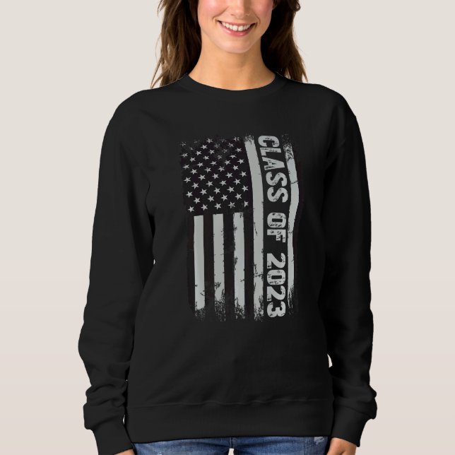 American Flag USA Graduation Cass of 2023 Senior 2 Sweatshirt (Front)