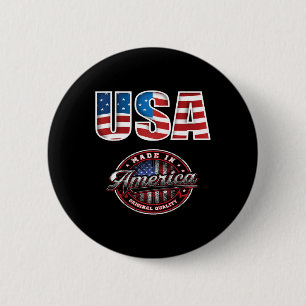 American Flag Usa Independence Day Shirt Women Men 6 Cm Round Badge
