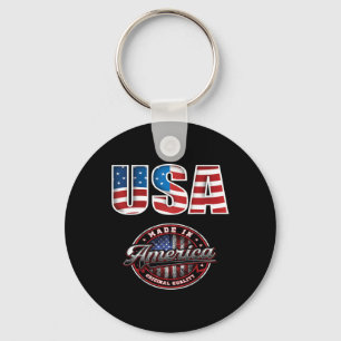 American Flag Usa Independence Day Shirt Women Men Key Ring
