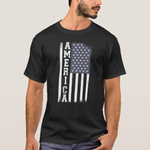 American Flag Usa Love Patriotic 4th Of July Men W T-Shirt