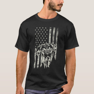 American Flag USA Patriot Boxer Dog Dad Happy 4th T-Shirt